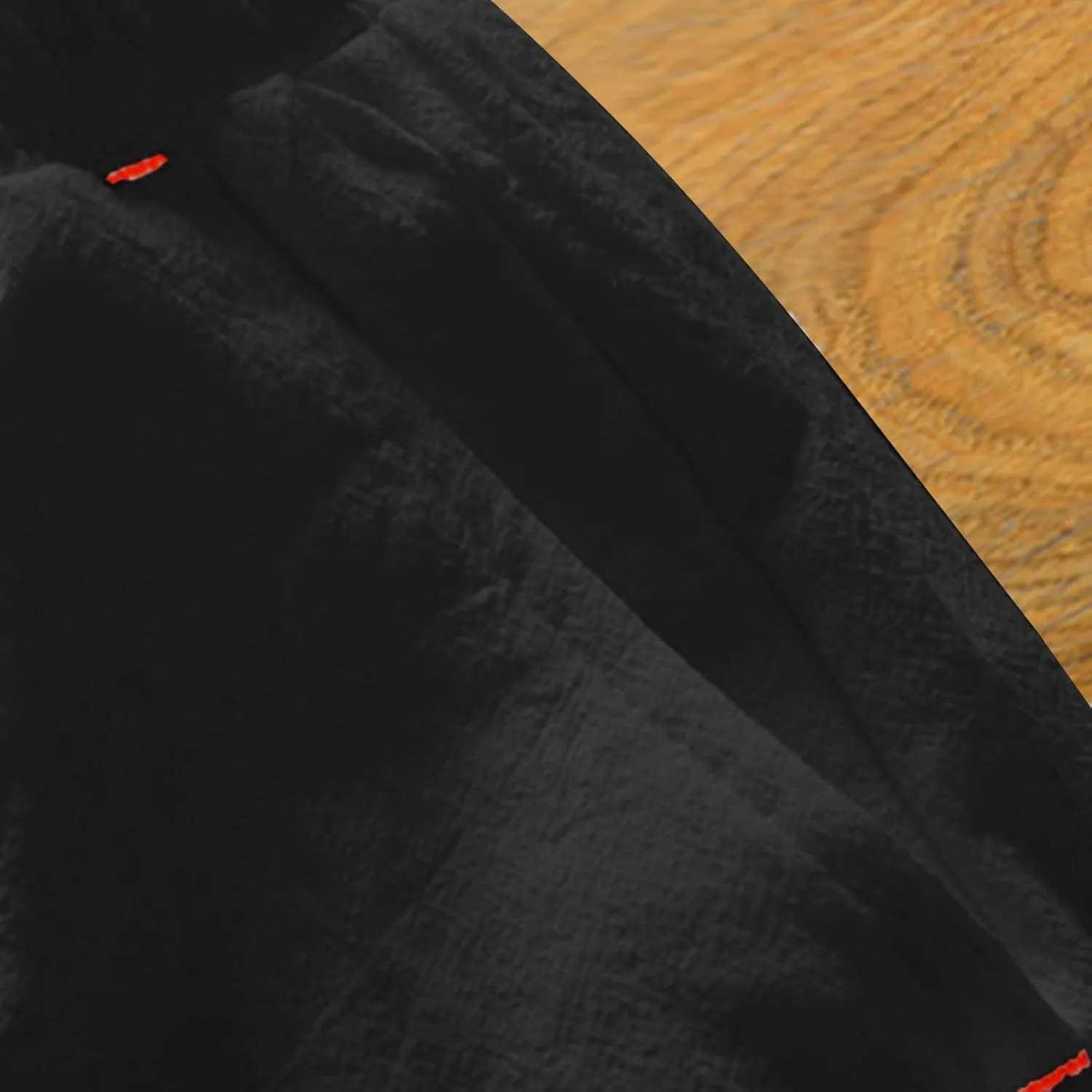 Mens Cotton Linen Shorts Elastic Waist Drawstring Casual Beach Summer Lightweight Comfort Half Shorts with Pockets