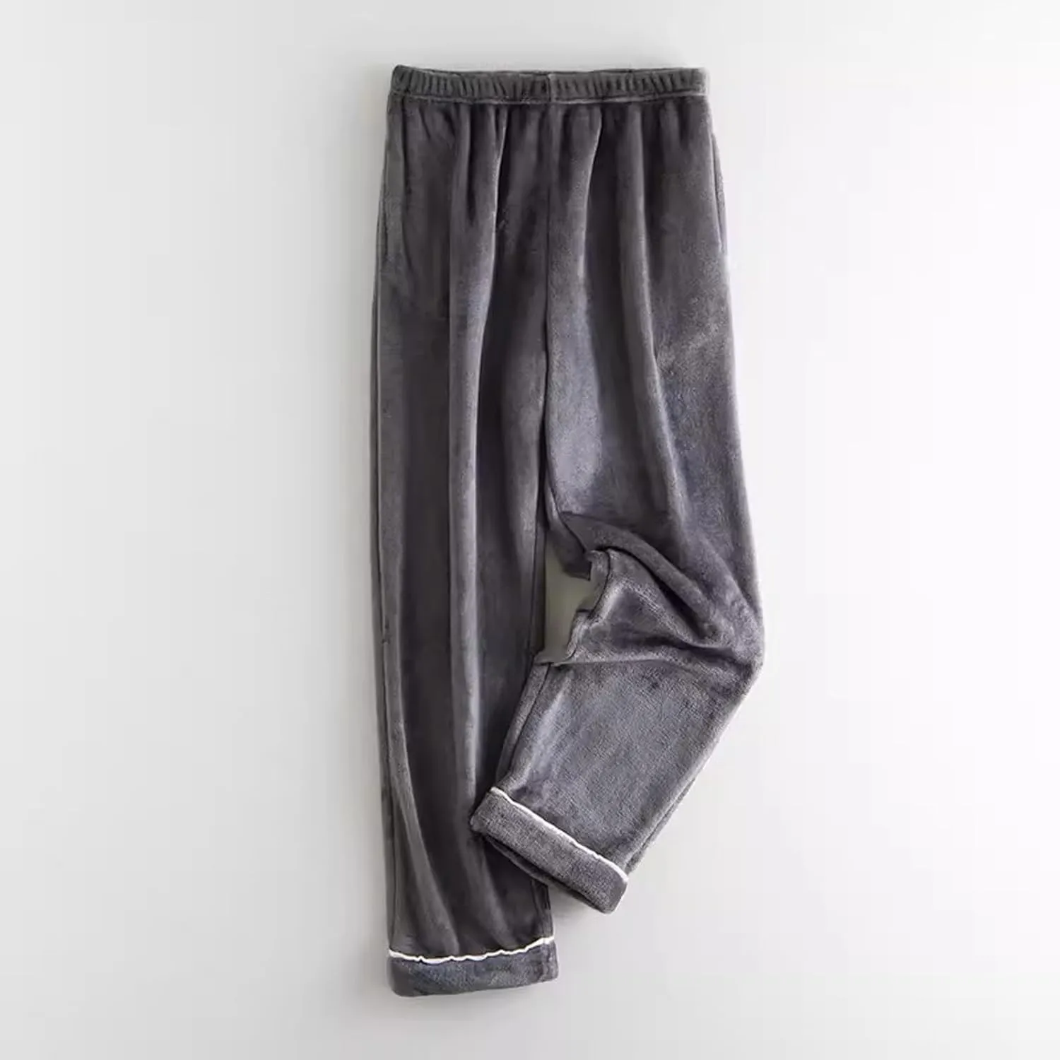 Men's Flannel Soft Pajamas Pants Fuzzy Fleece Sleep Trousers Thick Warm Pj Bottoms Baggy Elastic Waist Lounge Pant