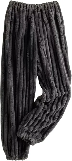 Mens Flannel Warm Pajama Pants Fluffy Soft Fleece Sleep Pant Lounge Pj Bottoms Trousers Elastic Waist Sleep Pants