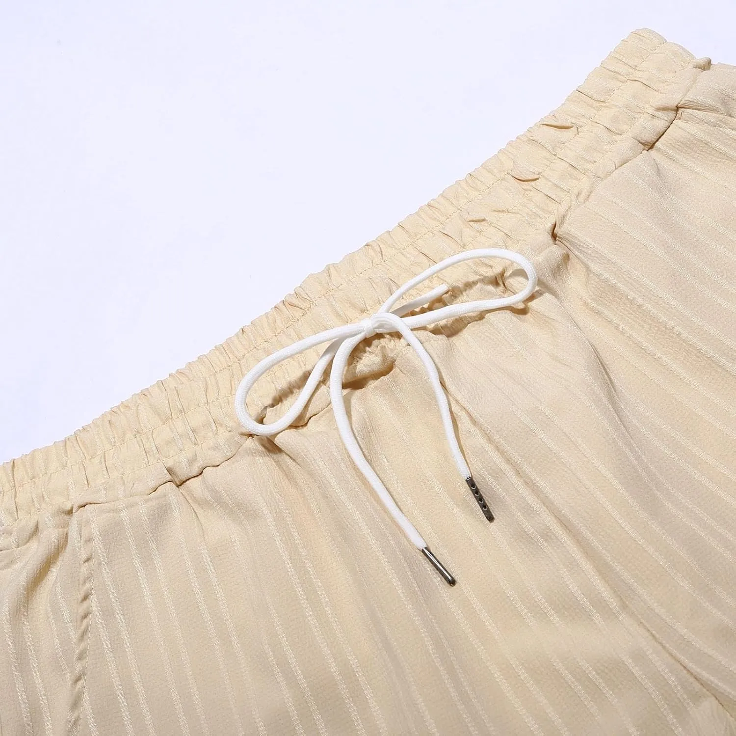 Men's Linen Shorts Summer Hawaiian Casual Shorts Running Joggers Loose Lightweight Beach Shorts with Pockets