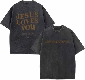 Men's Oversized T Shirts Heavy Cotton Vintage Washed Distressed Letter Graphic Tees Casual Loose Fit Summer Tops