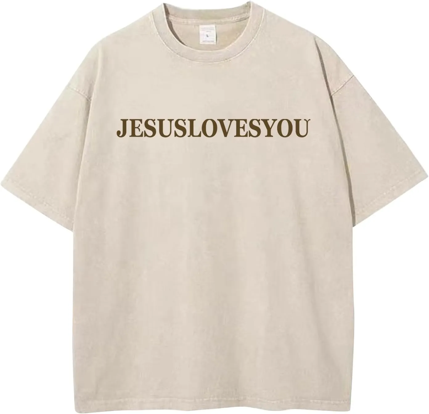 Men's Oversized T Shirts Heavy Cotton Vintage Washed Distressed Letter Graphic Tees Casual Loose Fit Summer Tops