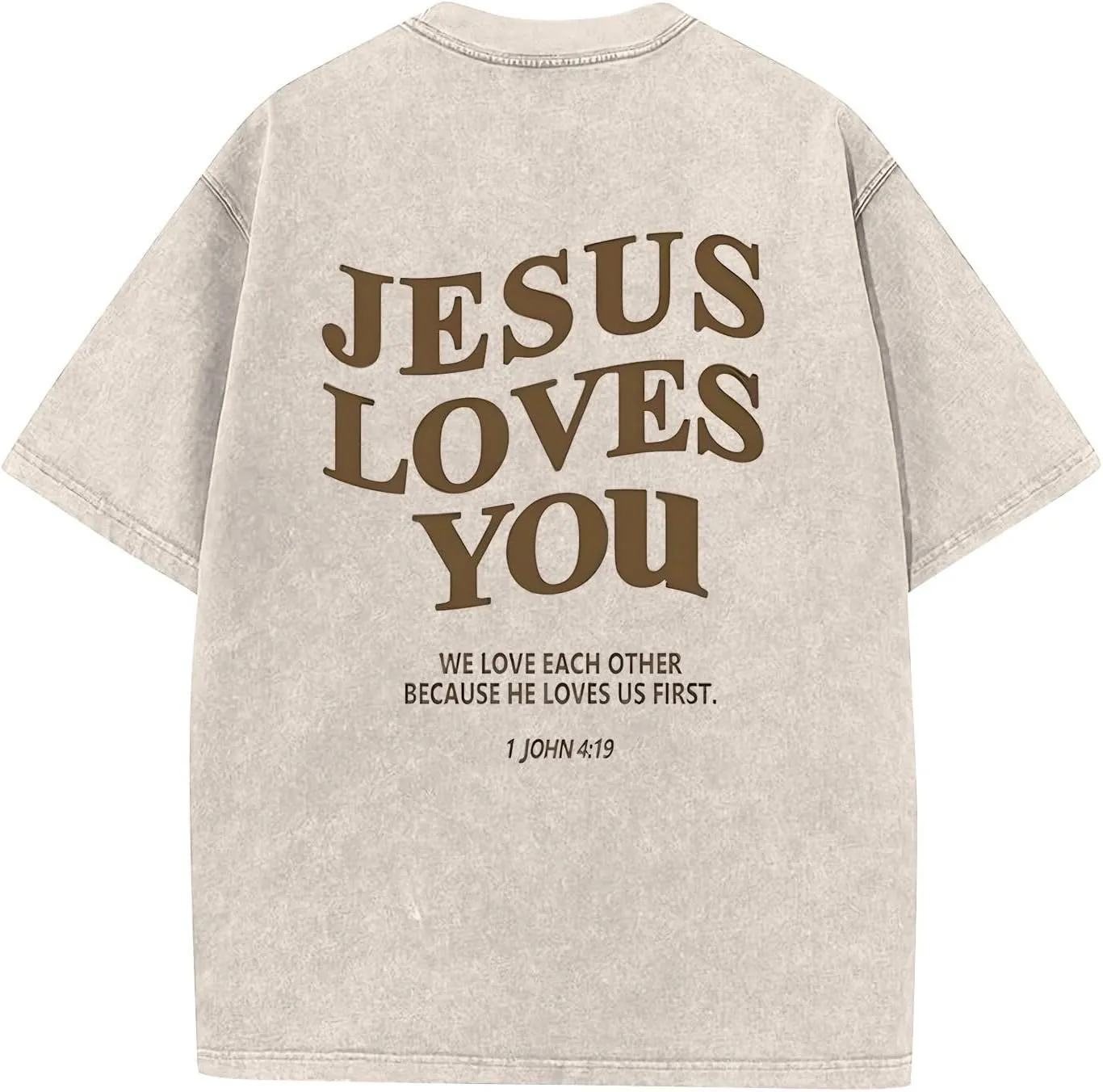 Men's Oversized T Shirts Heavy Cotton Vintage Washed Distressed Letter Graphic Tees Casual Loose Fit Summer Tops