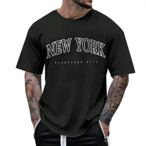 Men's Shirt Casual Breathable Crew Neck Lightweight Workout Relaxed Fit Tees True Comfort Fashion Tops
