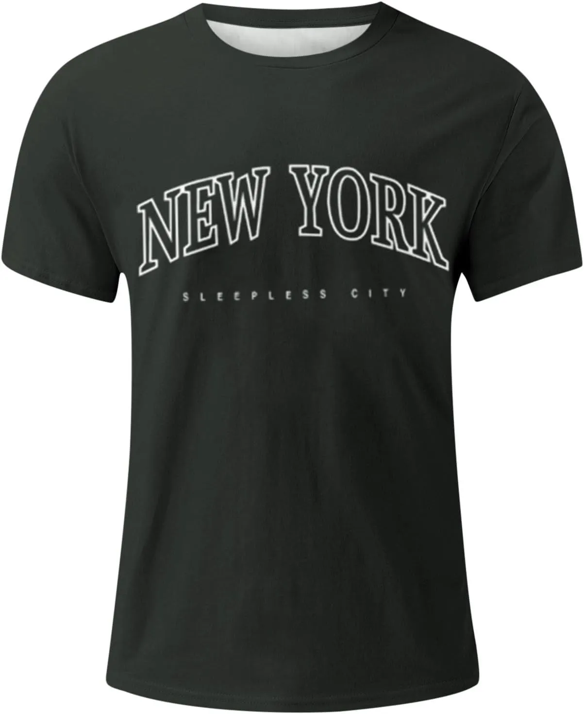 Men's Shirt Casual Breathable Crew Neck Lightweight Workout Relaxed Fit Tees True Comfort Fashion Tops