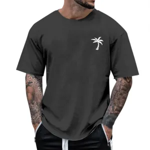 Men's Shirt Casual Breathable Crew Neck Lightweight Workout Relaxed Fit Tees True Comfort Fashion Tops