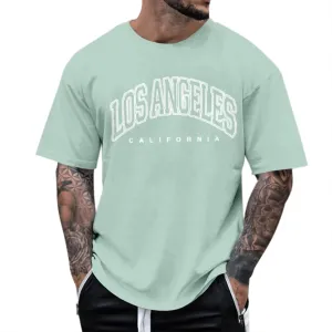 Men's Shirt Casual Breathable Crew Neck Lightweight Workout Relaxed Fit Tees True Comfort Fashion Tops