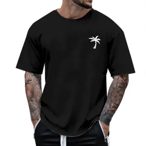 Men's Shirt Casual Breathable Crew Neck Lightweight Workout Relaxed Fit Tees True Comfort Fashion Tops