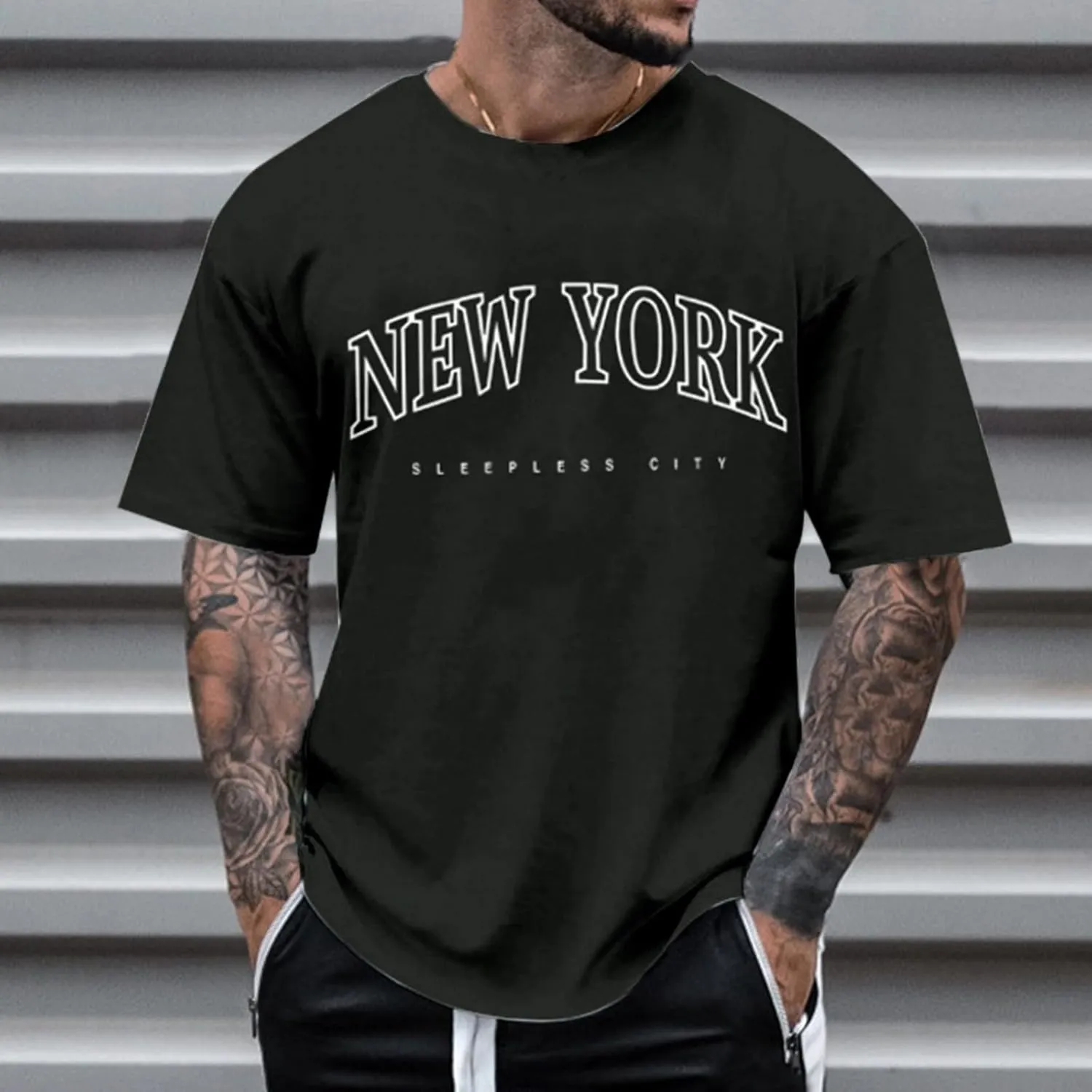 Men's Shirt Casual Breathable Crew Neck Lightweight Workout Relaxed Fit Tees True Comfort Fashion Tops