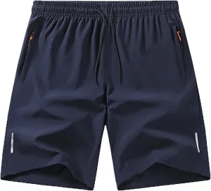 Men's Shorts Casual Straight Leg Casual Loose Fit Outdoor Lightweight Shorts Relaxed Beach Summer Zipper High Waisted Shorts