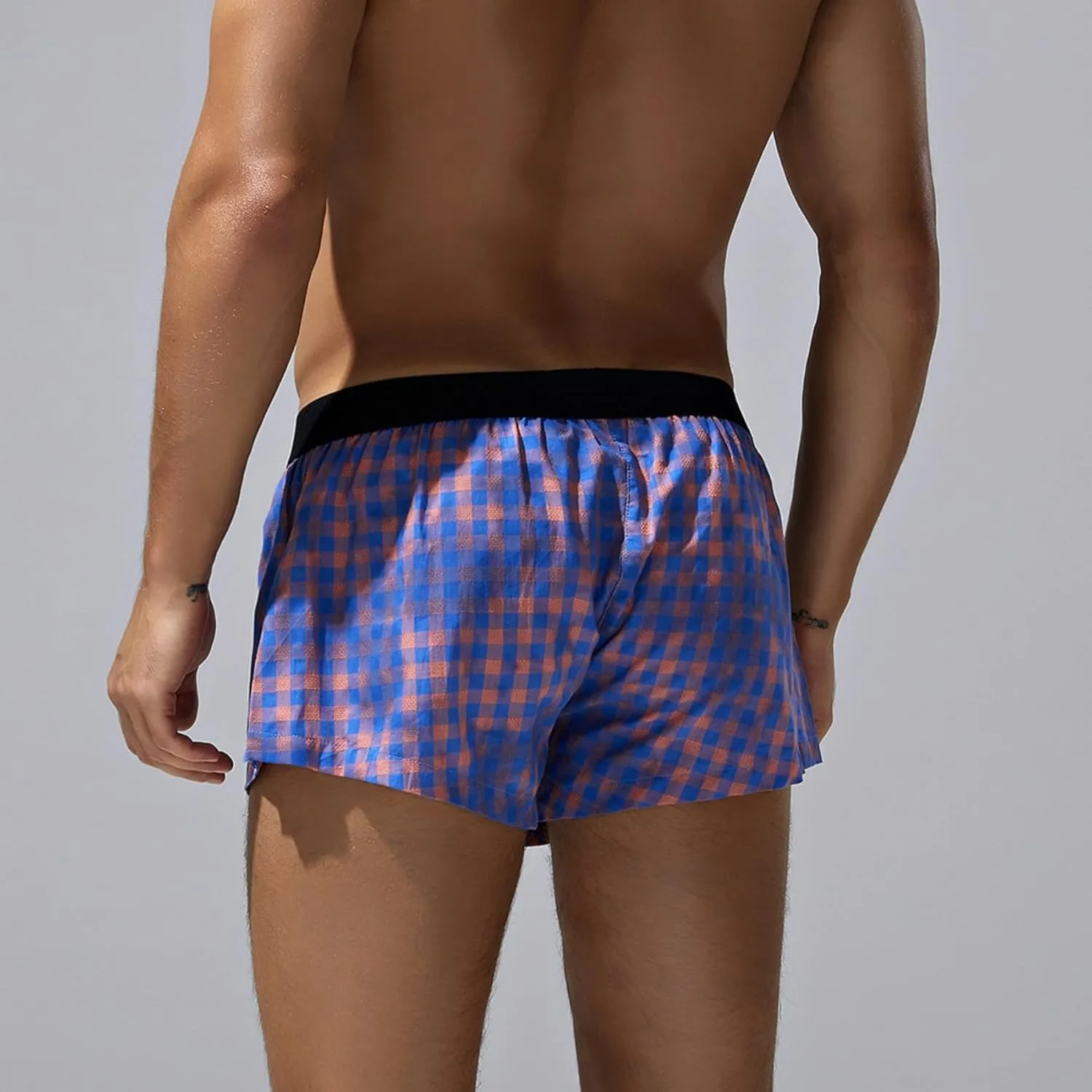 Men's Underwear Boxer Briefs -Comfortable Printed Cotton Shorts Fashionable Homewear Sleepwear for Men