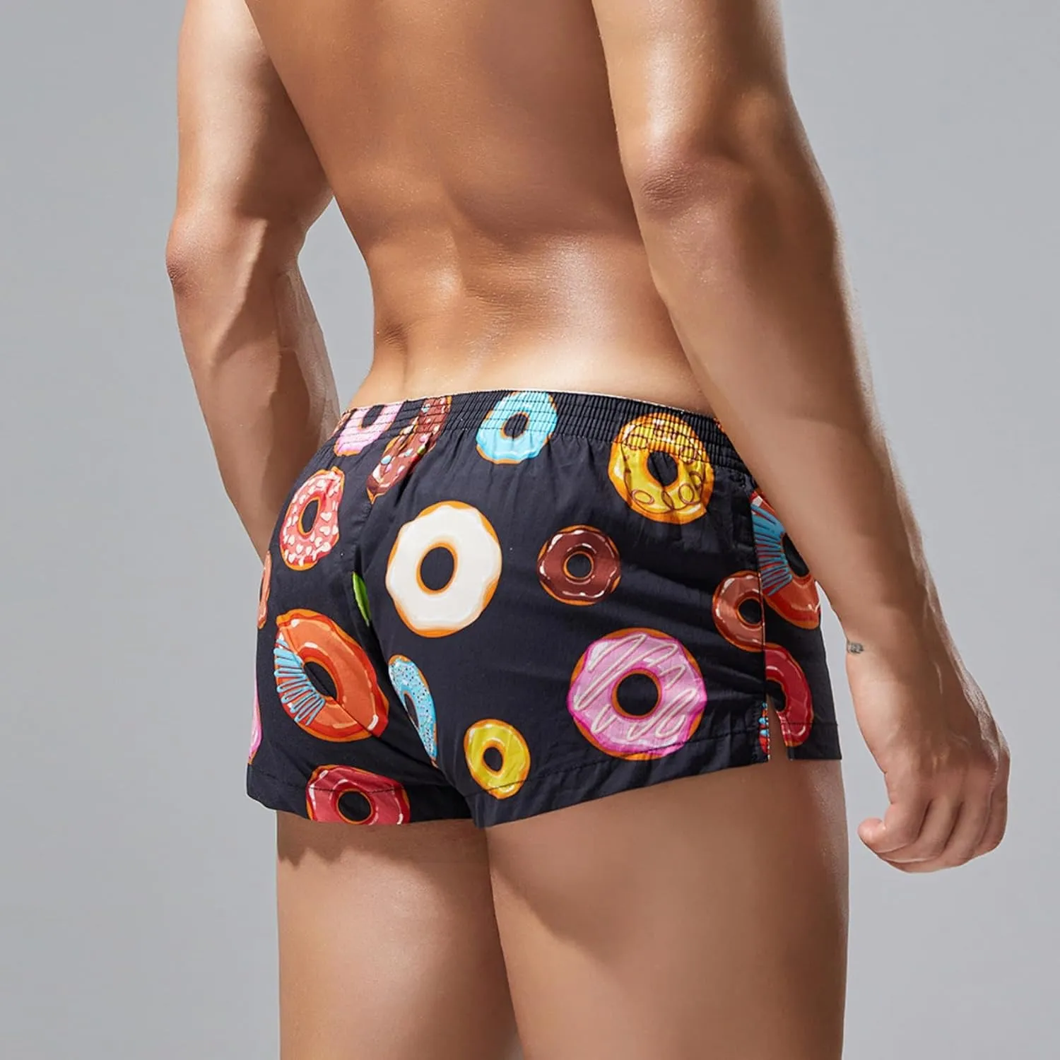 Men's Underwear Boxer Briefs -Comfortable Printed Cotton Shorts Fashionable Homewear Sleepwear for Men