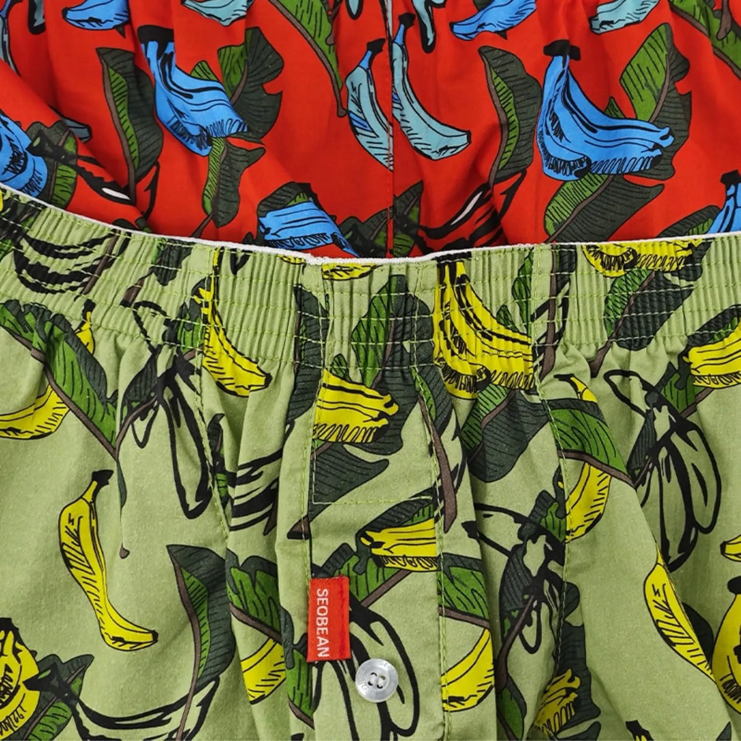 Men's Underwear Boxer Briefs -Comfortable Printed Cotton Shorts Fashionable Homewear Sleepwear for Men