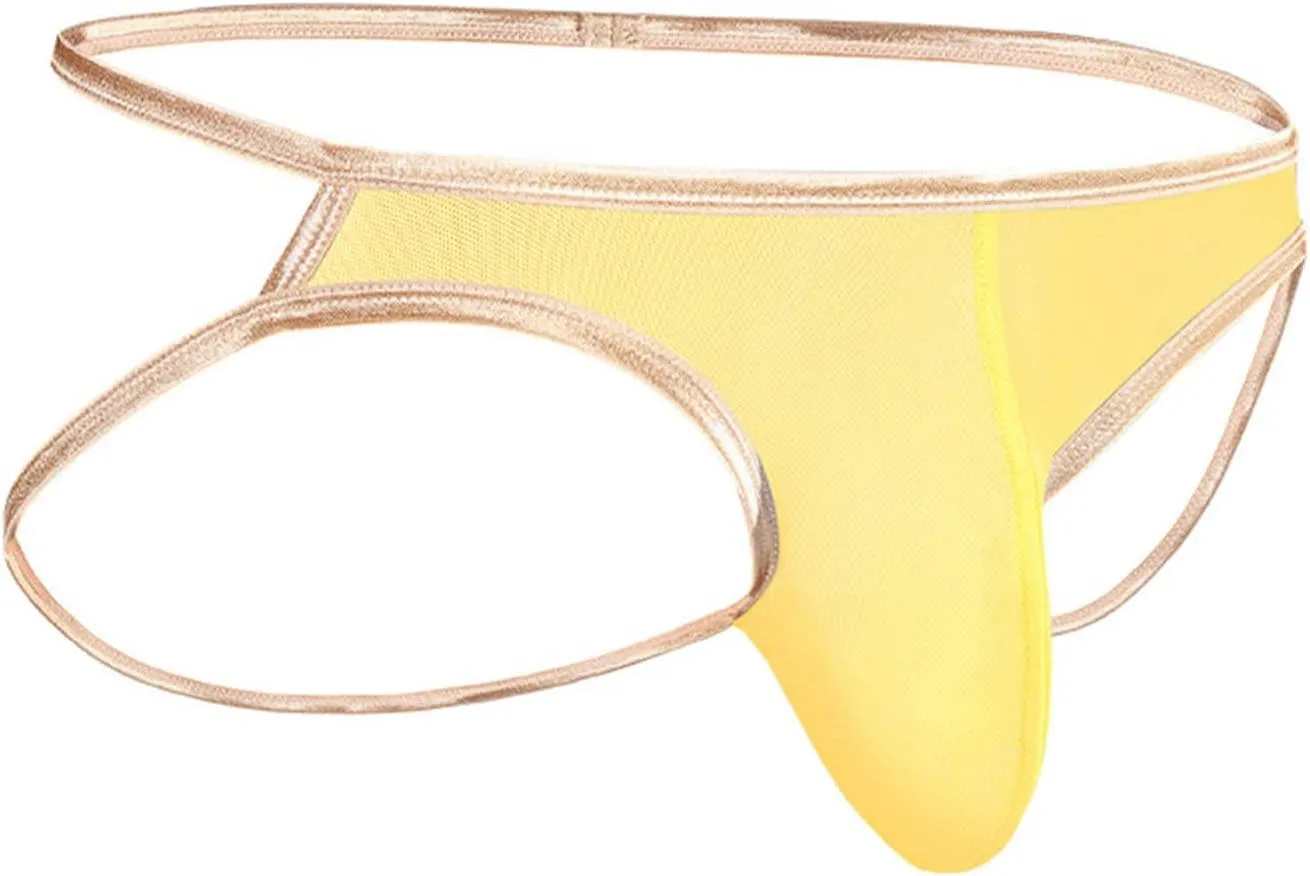 Mens Underwear Briefs Ice Silk Breathable Solid Color Hip Lifting Sexy Triangle Brief