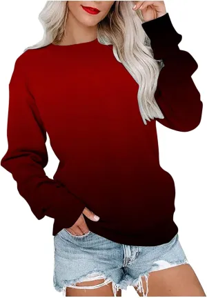 NaRHbrg Women's Tie Dye Sweatshirt Fall Long Sleeve Crewneck Sweatshirts Cute Graphic Pullover Shirts Relaxed Fit Tees Tops