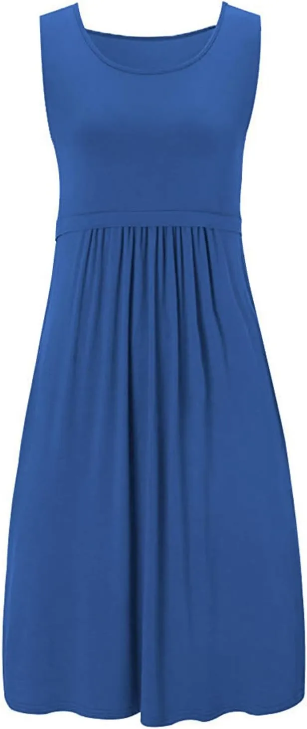 Oplxuo Women's Maternity Nursing Dress Breastfeeding Tank Dresses Casual Summer Sleeveless Pregnancy Nightgown Sleepwear