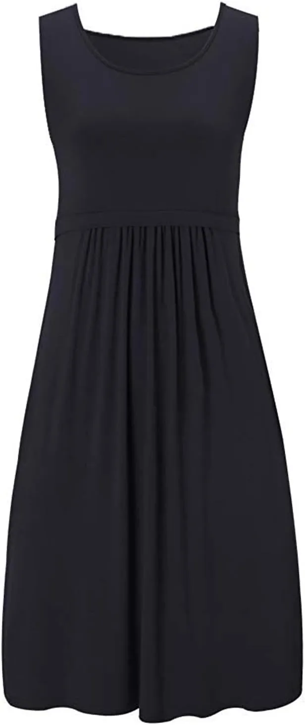 Oplxuo Women's Maternity Nursing Dress Breastfeeding Tank Dresses Casual Summer Sleeveless Pregnancy Nightgown Sleepwear