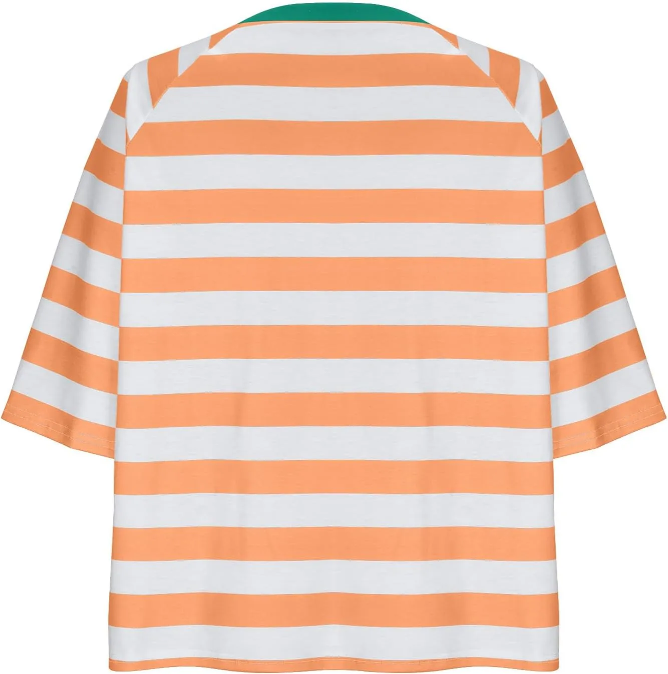 Oversized Tshirts for Women 2024 Summer Half Sleeve Tops Trendy Striped Womens Blouses Crewneck Loose Fit Tees