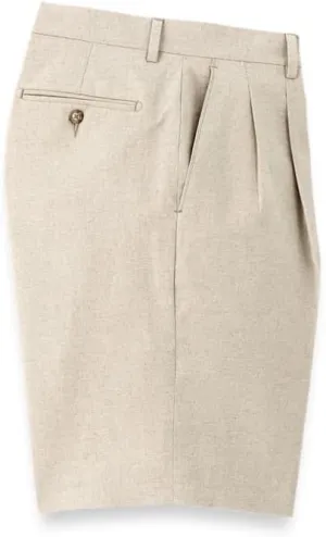 Paul Fredrick Men's Linen/Cotton Pleated Shorts