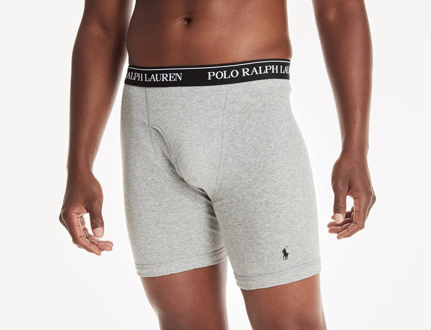 POLO RALPH LAUREN Men's Classic Fit Cotton Boxer Briefs, Trunks & Long Leg Boxer Briefs, 3 Pack