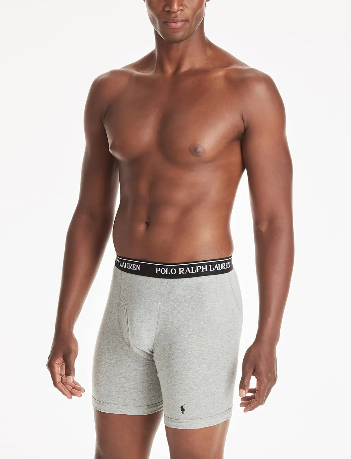 POLO RALPH LAUREN Men's Classic Fit Cotton Boxer Briefs, Trunks & Long Leg Boxer Briefs, 3 Pack