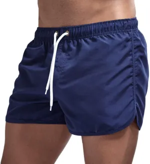 Running Shorts Men Gym Athletic Short Casual Quick Dry Pants Summer Beach Workout Joggers Elastic Waist Drawstring