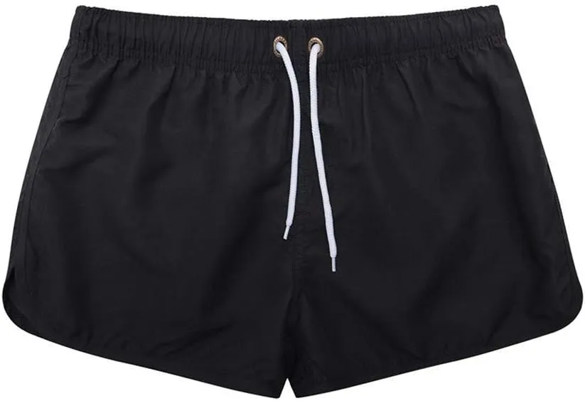 Running Shorts Men Gym Athletic Short Casual Quick Dry Pants Summer Beach Workout Joggers Elastic Waist Drawstring