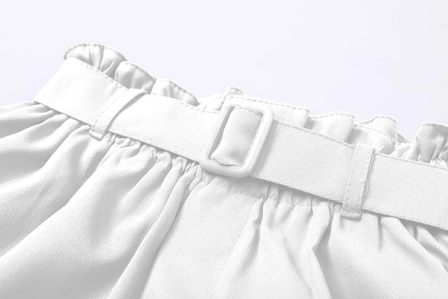 SANGTREE Girl's Casual Ruffled Paperbag Waist Shorts, 3 Years - Women 3XL
