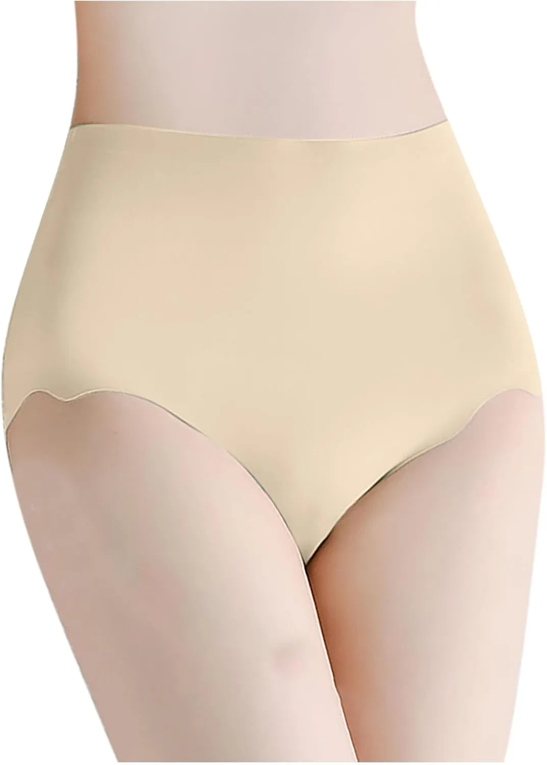 Seamless Briefs for Women High Waist Panties Brief Comfortable Breathable No Show Underwear Full Coverage Underpants