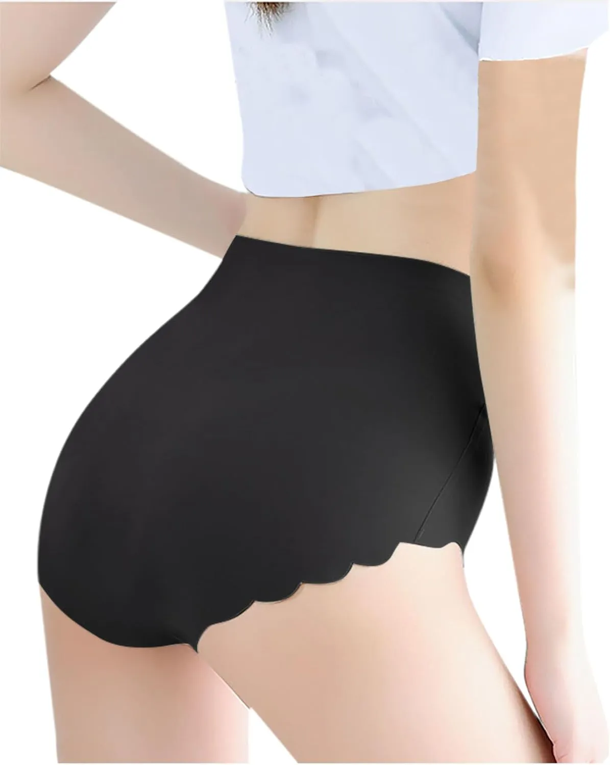 Seamless Briefs for Women High Waist Panties Brief Comfortable Breathable No Show Underwear Full Coverage Underpants