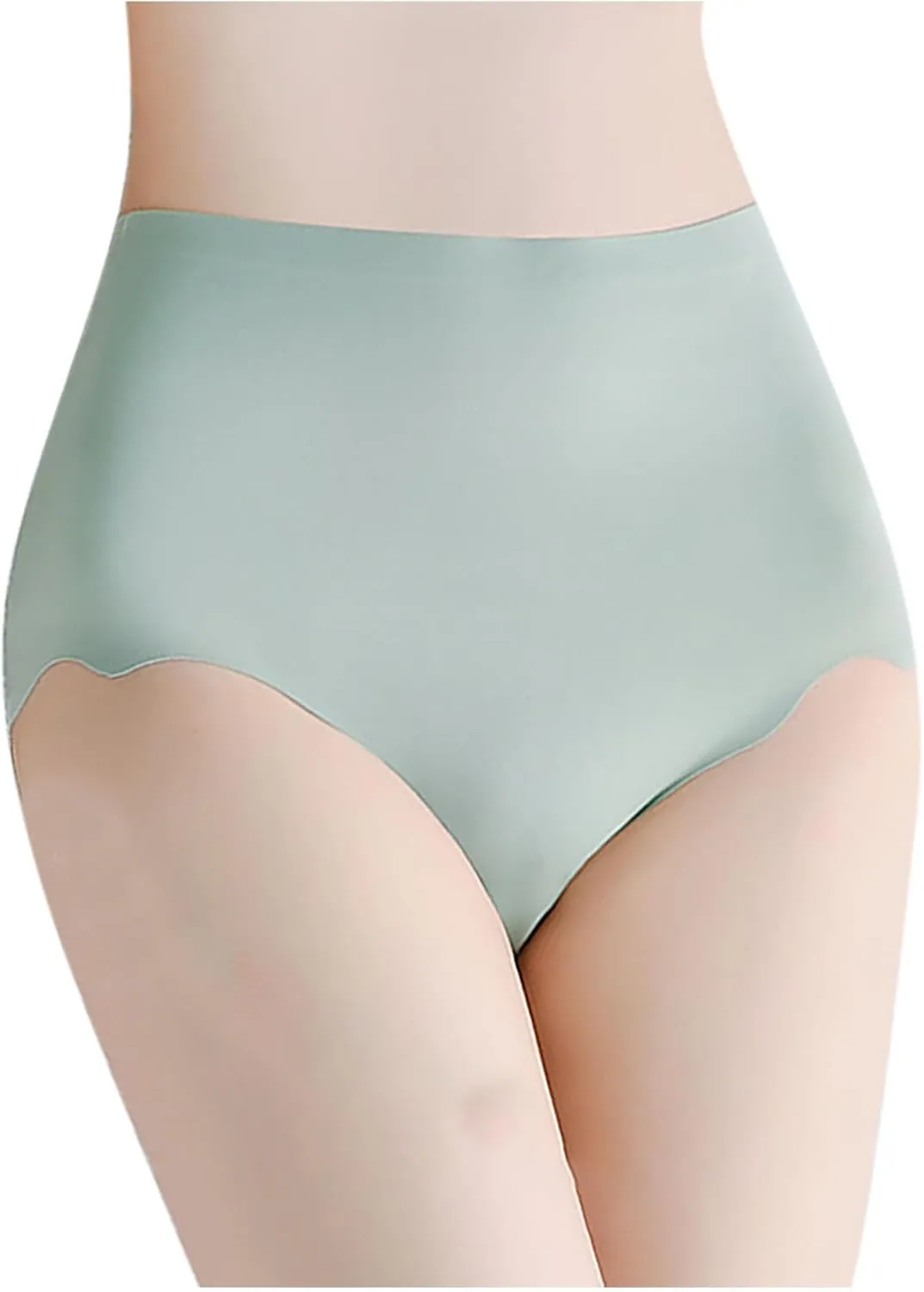 Seamless Briefs for Women High Waist Panties Brief Comfortable Breathable No Show Underwear Full Coverage Underpants