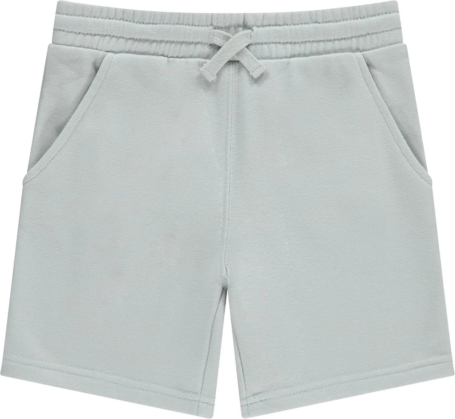 STITCH & STONE Boys’ 4-Pack French Terry Shorts – Soft & Breathable Cotton Lounge Shorts with Elastic Waist & Drawstring
