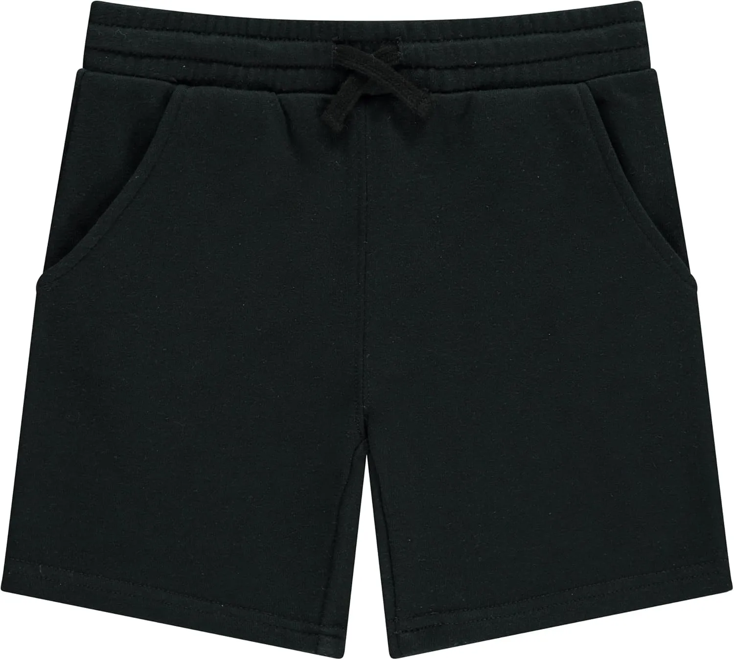 STITCH & STONE Boys’ 4-Pack French Terry Shorts – Soft & Breathable Cotton Lounge Shorts with Elastic Waist & Drawstring