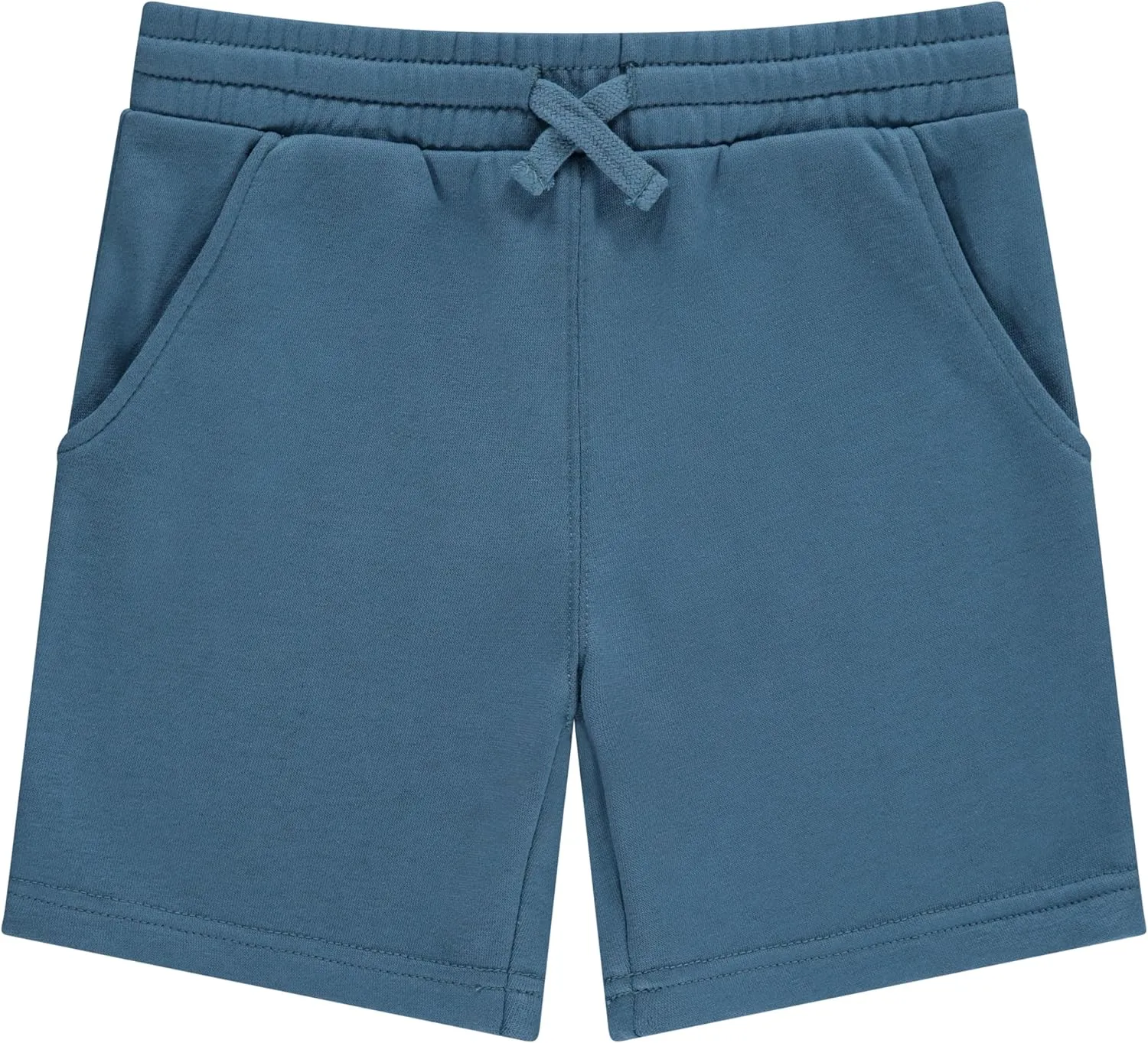 STITCH & STONE Boys’ 4-Pack French Terry Shorts – Soft & Breathable Cotton Lounge Shorts with Elastic Waist & Drawstring