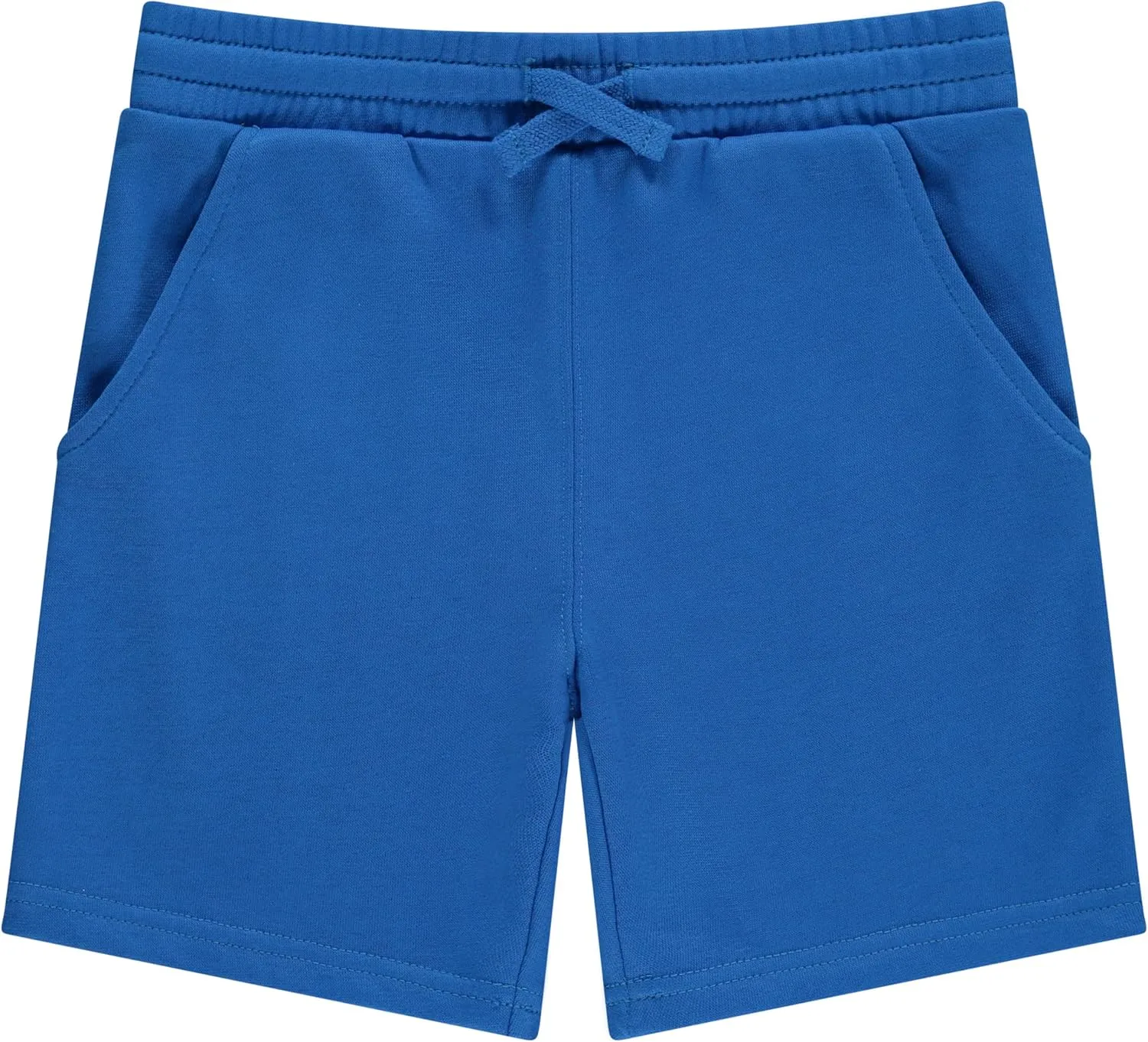STITCH & STONE Boys’ 4-Pack French Terry Shorts – Soft & Breathable Cotton Lounge Shorts with Elastic Waist & Drawstring