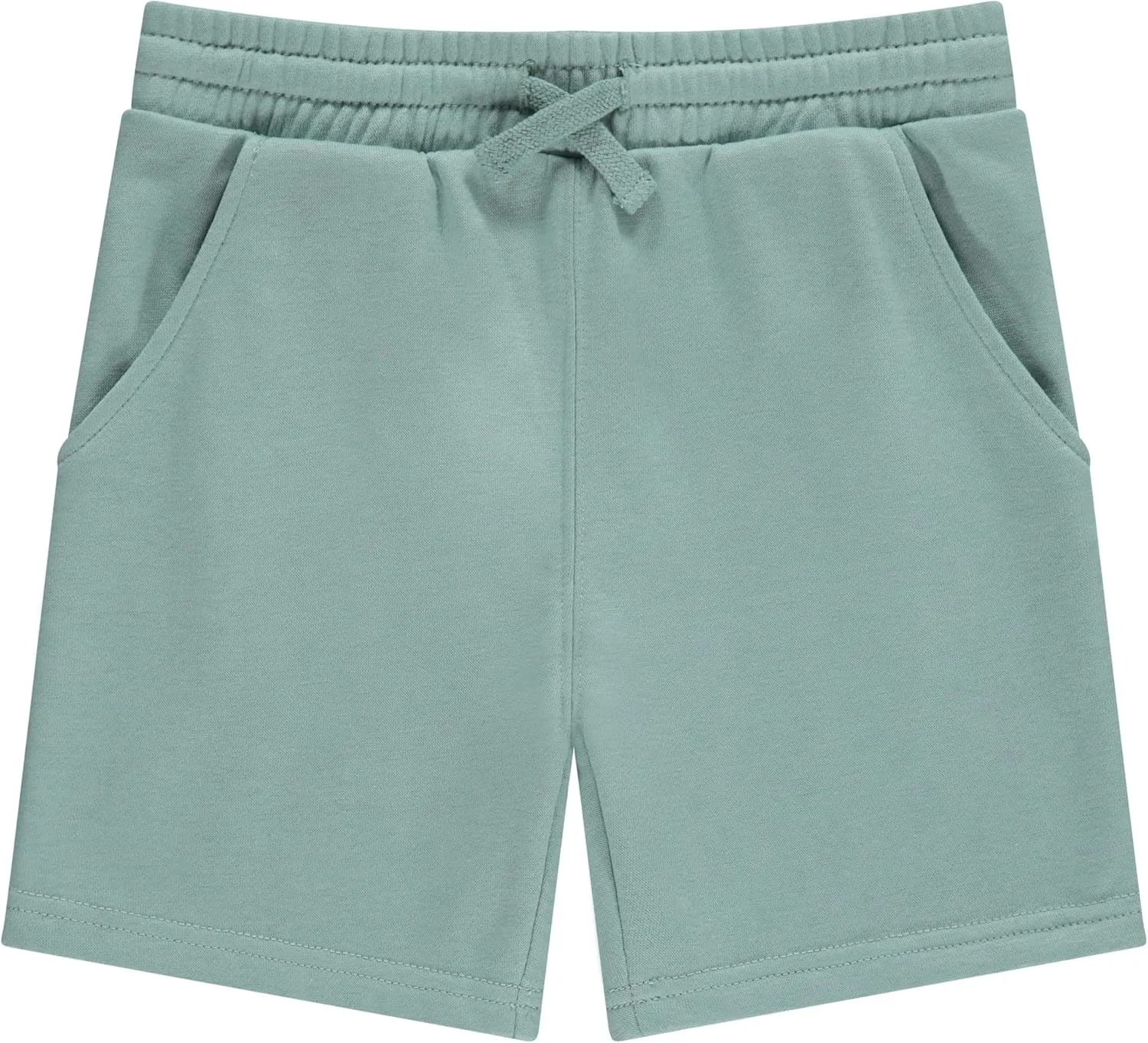 STITCH & STONE Boys’ 4-Pack French Terry Shorts – Soft & Breathable Cotton Lounge Shorts with Elastic Waist & Drawstring