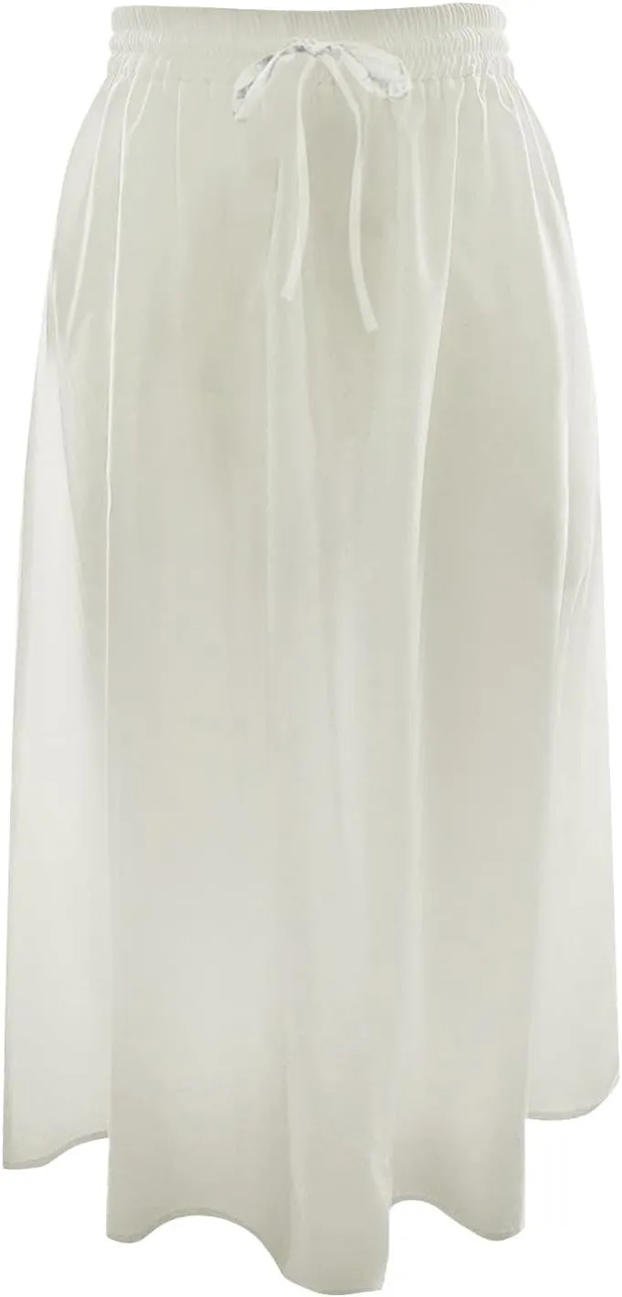 Summer Midi Skirt for Women Elastic Waist Flowy Floral Long Skirts Boho Vacation Beach A-Line Skirts 2025 Fashion
