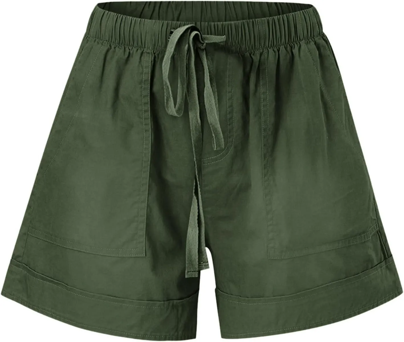 Summer Shorts for Women Casual Drawstring High Waisted Shorts Trendy Lightweight Beach Lounge Shorts with Pockets