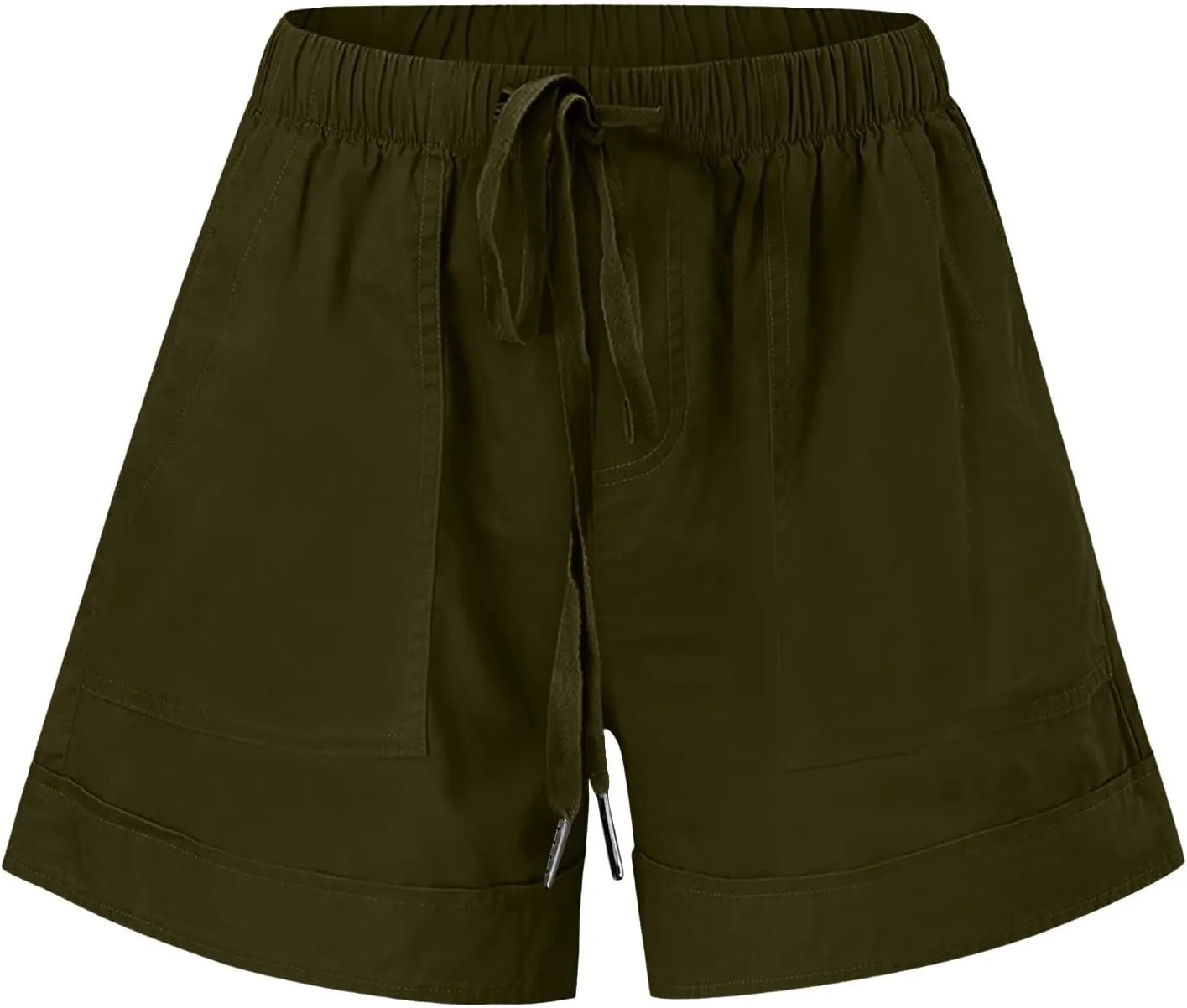 Summer Shorts for Women Casual Drawstring High Waisted Shorts Trendy Lightweight Beach Lounge Shorts with Pockets
