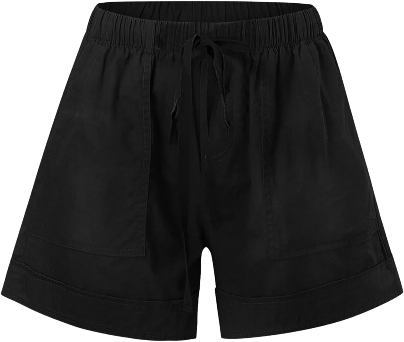 Summer Shorts for Women Casual Drawstring High Waisted Shorts Trendy Lightweight Beach Lounge Shorts with Pockets