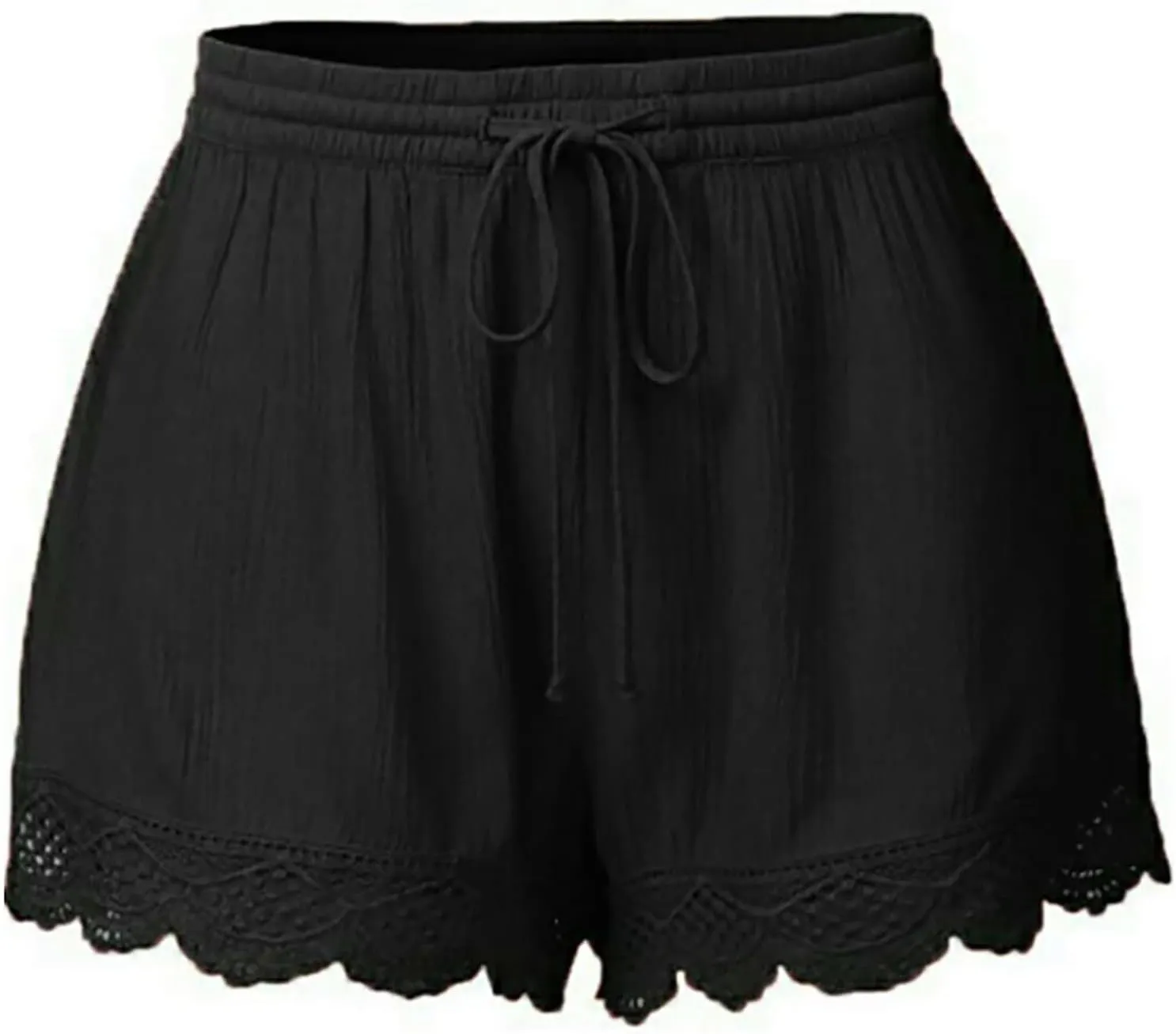 TANGNADE Shorts for Women Trendy High Elastic Waisted Drawstring Beach Shorts 2024 Summer Flowy Wide Leg Shorts