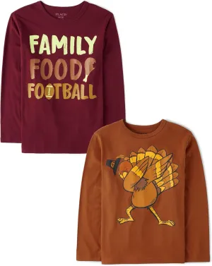The Children's Place Boys' All Holidays Long Sleeve Graphic T-Shirts,multipacks