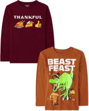 The Children's Place Boys' All Holidays Long Sleeve Graphic T-Shirts,multipacks