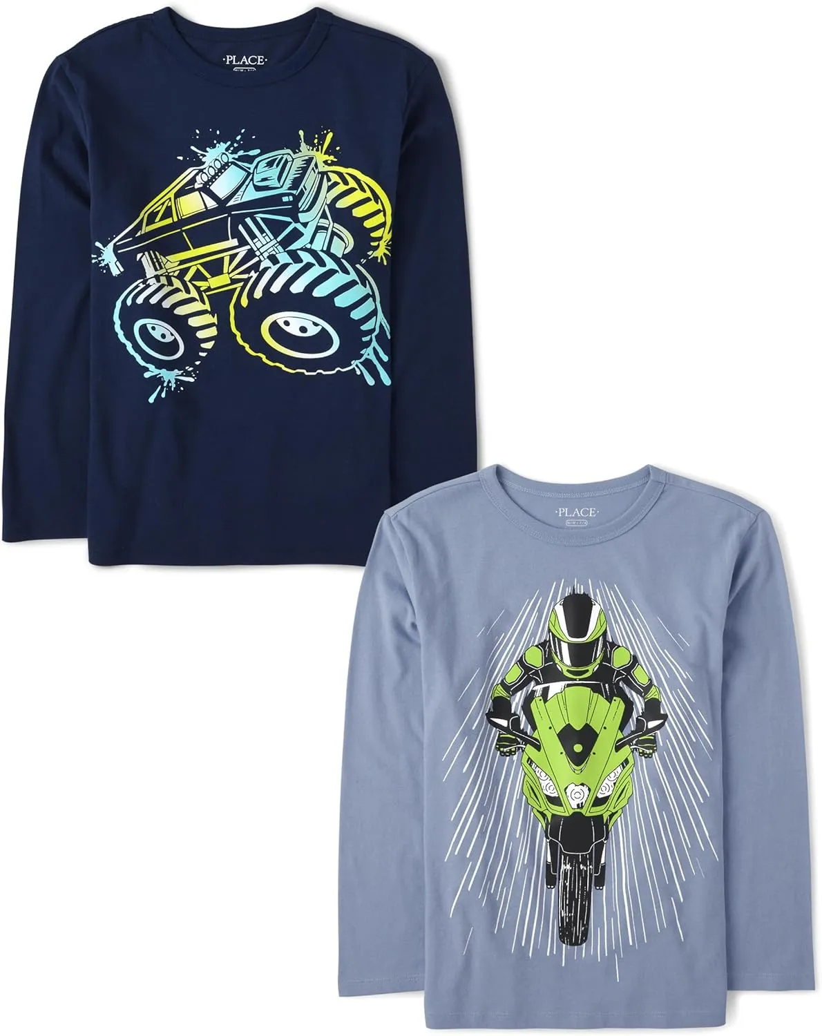 The Children's Place Boys' Assorted Everyday Long Sleeve Graphic T-Shirts,multipacks