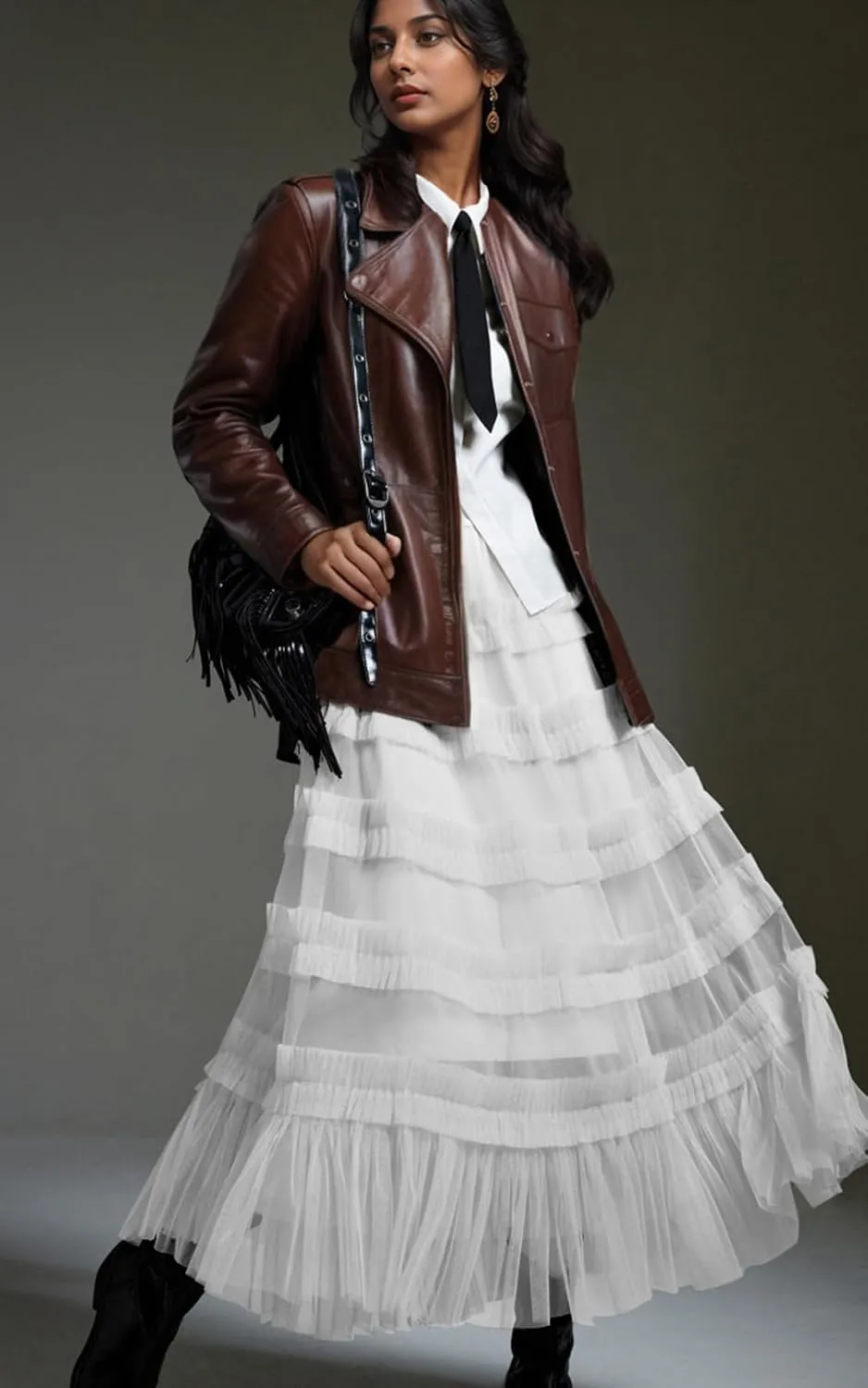 Tulle Skirts for Women Long Length Tutu Fairy Tiered Skirt A Line Mesh Elastic Waist Skirts