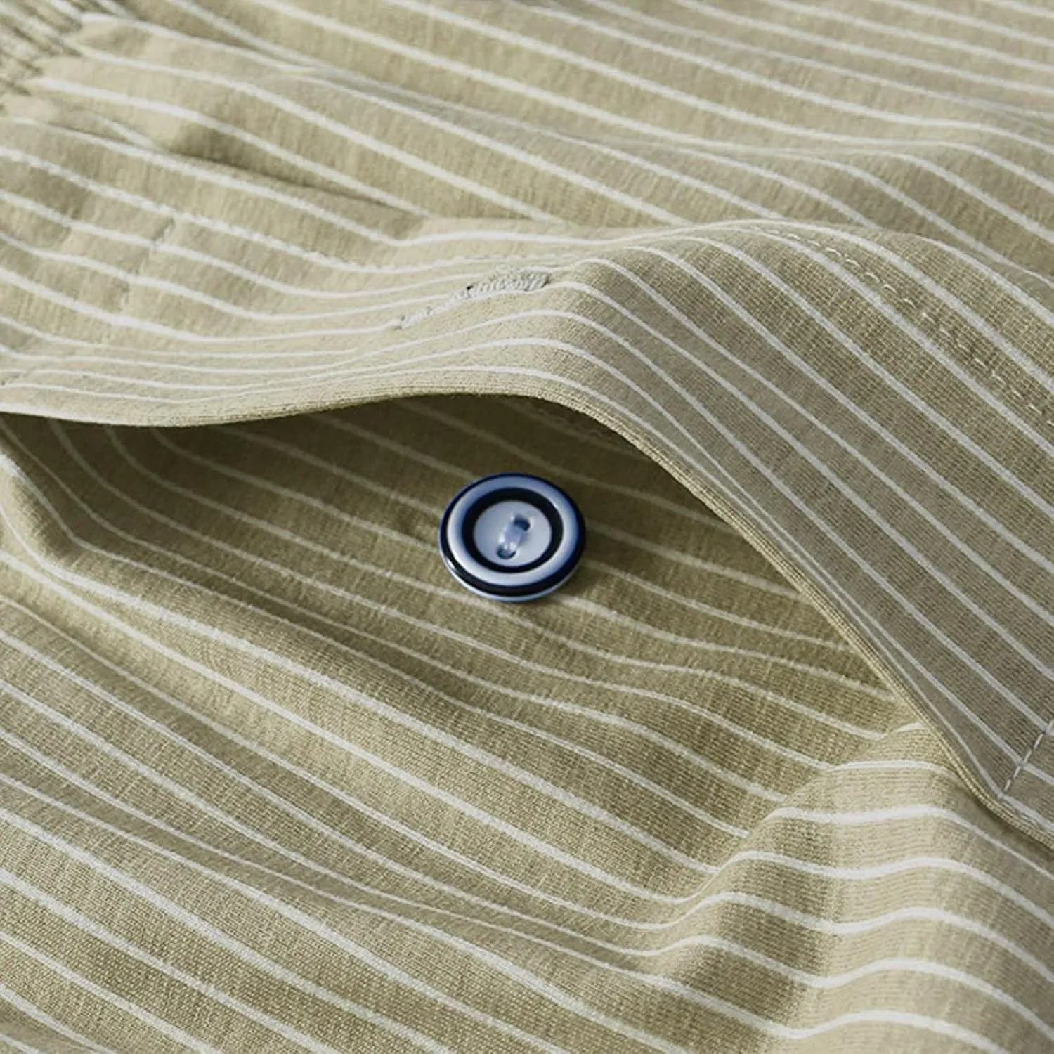 Underpants for Men Cotton Moisture Wicking Breathable Underwear,Baggy Striped Boxer Briefs,Lounge Button Boxer Shorts