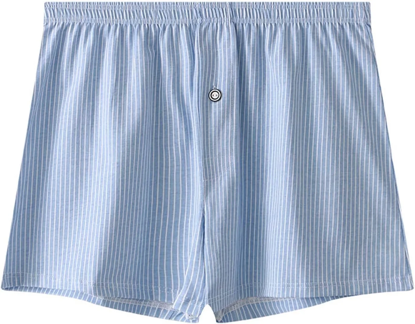 Underpants for Men Cotton Moisture Wicking Breathable Underwear,Baggy Striped Boxer Briefs,Lounge Button Boxer Shorts