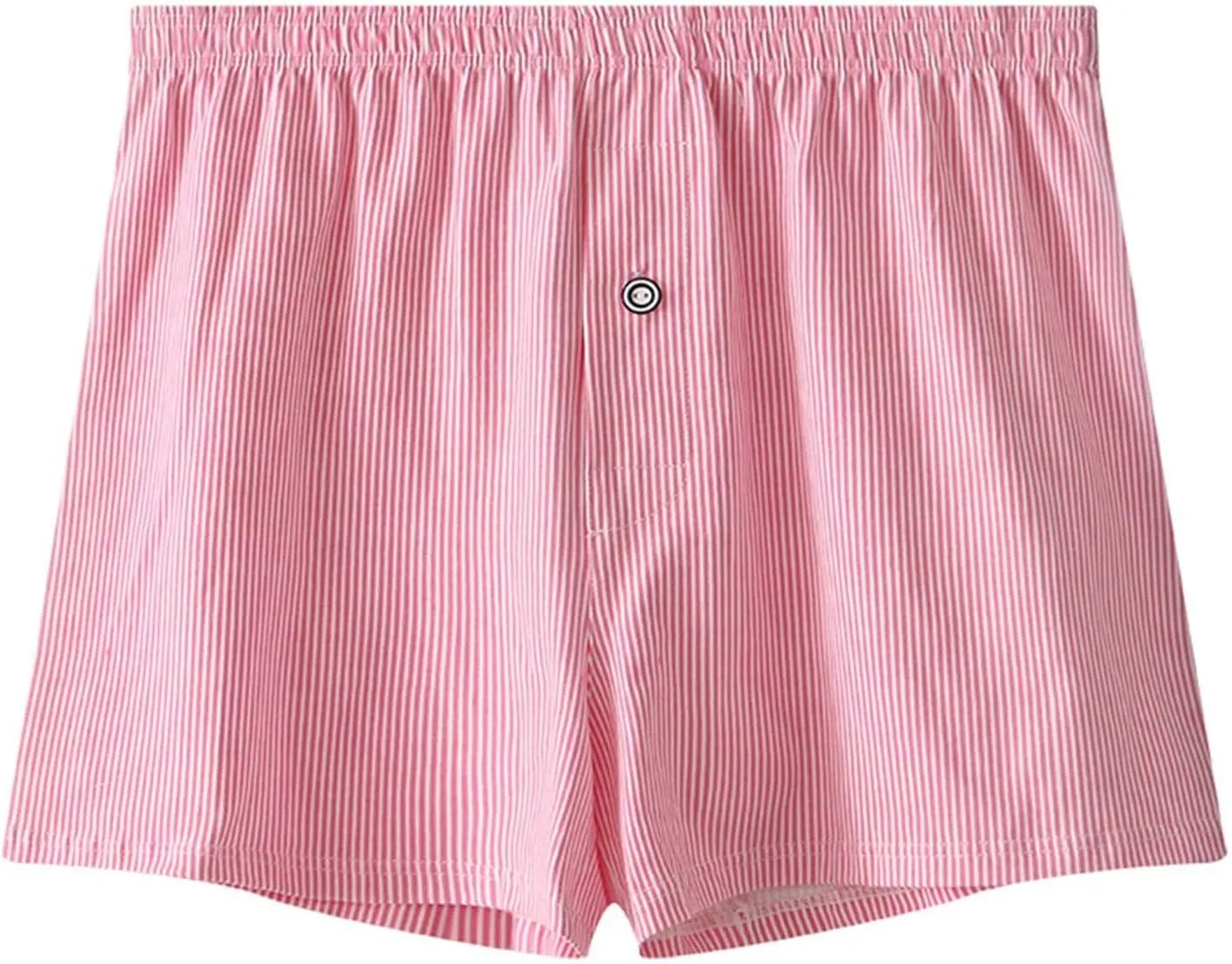 Underpants for Men Cotton Moisture Wicking Breathable Underwear,Baggy Striped Boxer Briefs,Lounge Button Boxer Shorts