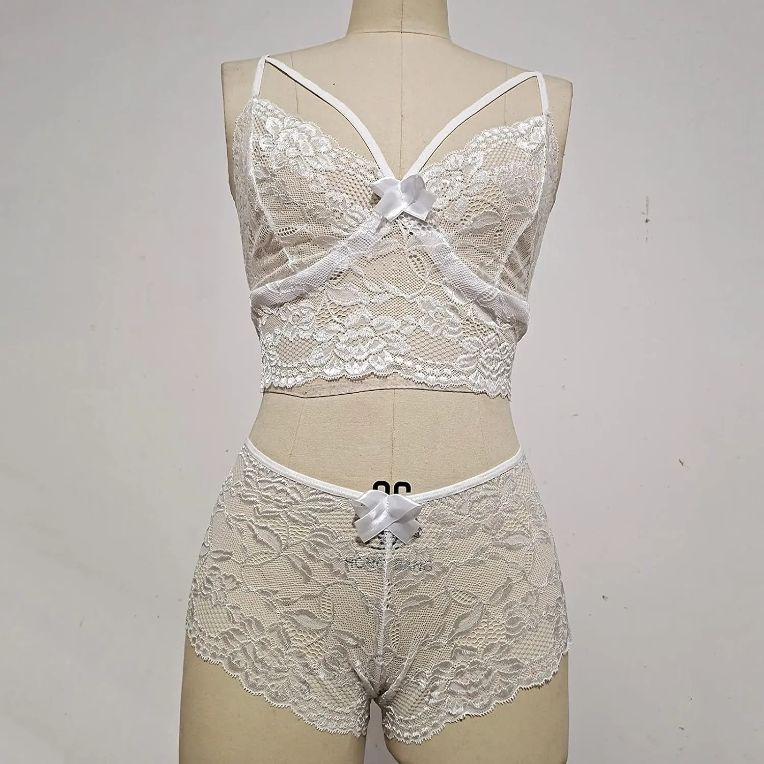 Wedding Garter Set Lace Lace Bra Women Lingerie Bralette Size Plus Piece Underwear Floral Corset Two