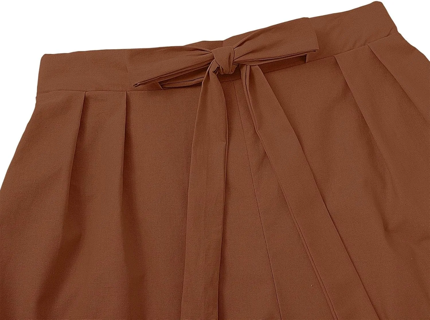 Women Casual Linen Shorts Flowy Comfy Beach Elastic Waist Short Soft Adjustable Tie Knotted Summer Plain Dressy Pants